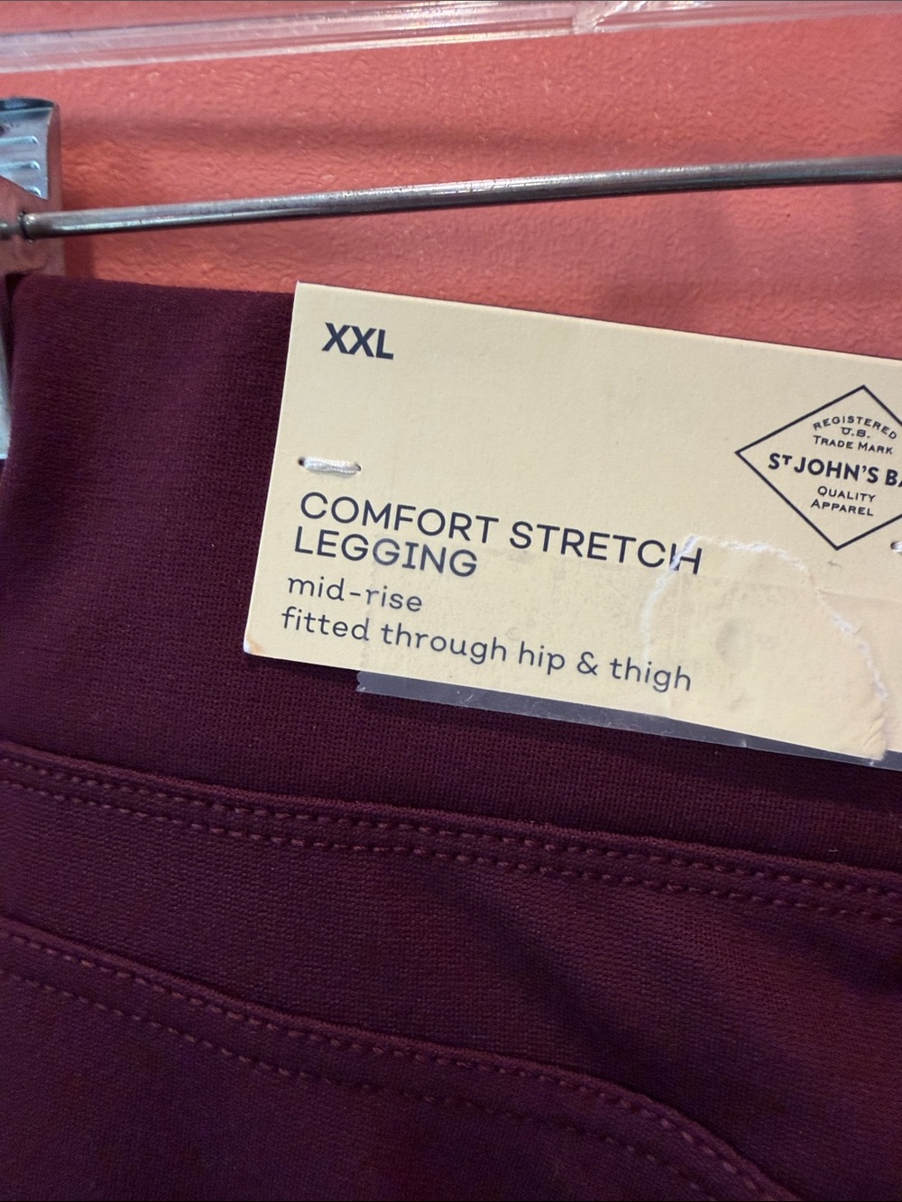 St. John's Bay Legging in Deep Wine. XXL